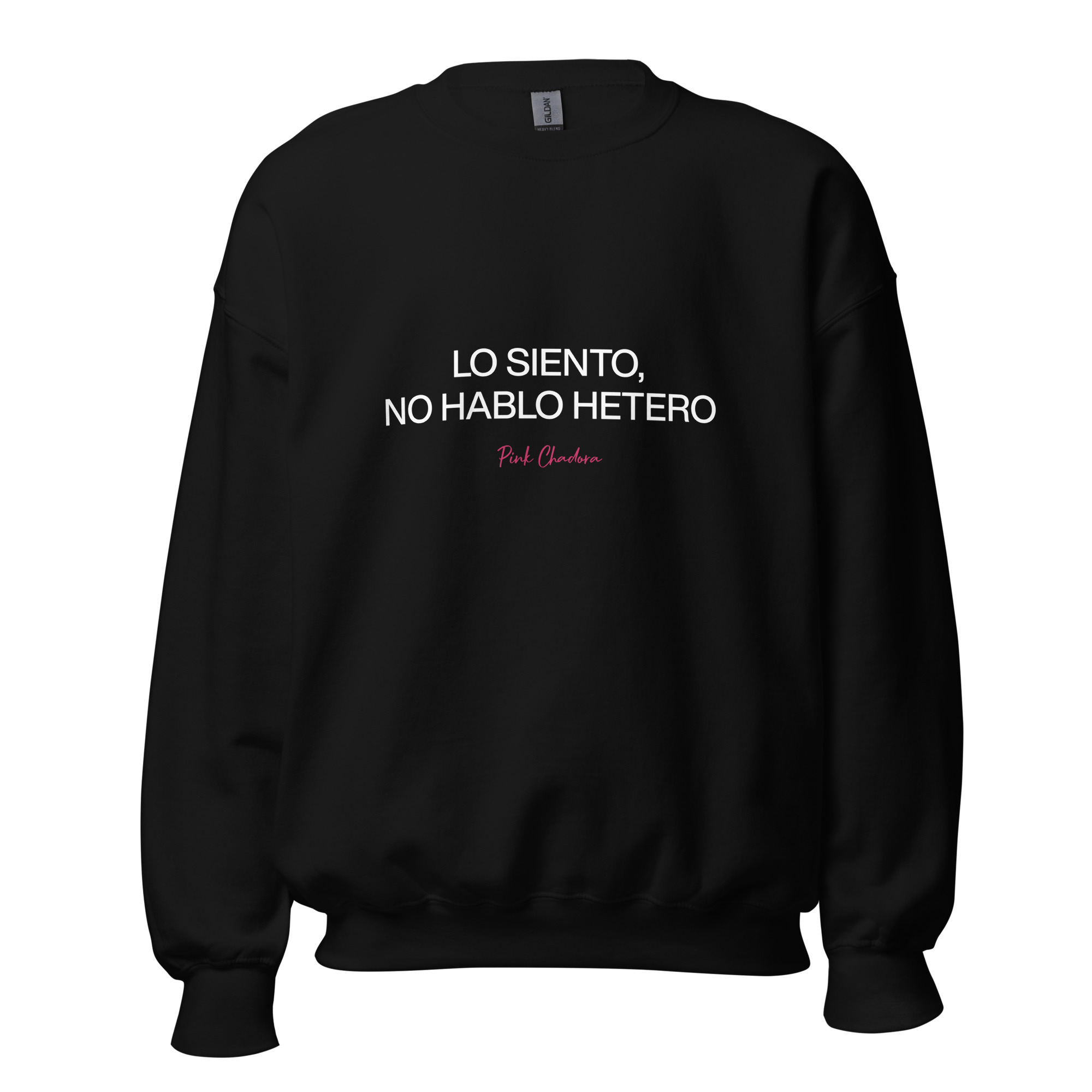 Sudadera serigrafía "Lo siento, no hablo hetero" - Imagen 2