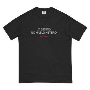 Camiseta bordado «Lo siento, no hablo hetero»